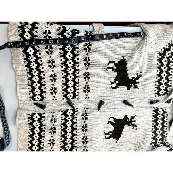 Eddie Bauer Collectibles Deer Cardigan Women’s Large Beige Tie Waist Y2K VTG - Picture 11 of 12